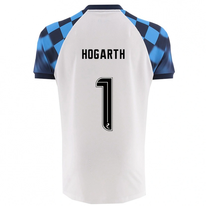 Danxen Hombre Camiseta Nicky Hogarth #1 Blanco Celeste 2ª Equipación 2025/26 La Camisa México