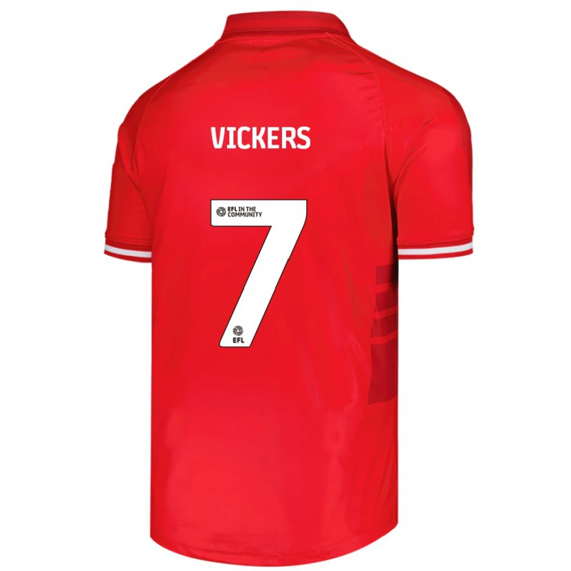 Danxen Mujer Camiseta Caylan Vickers #7 Rojo Blanco 1ª Equipación 2025/26 La Camisa México