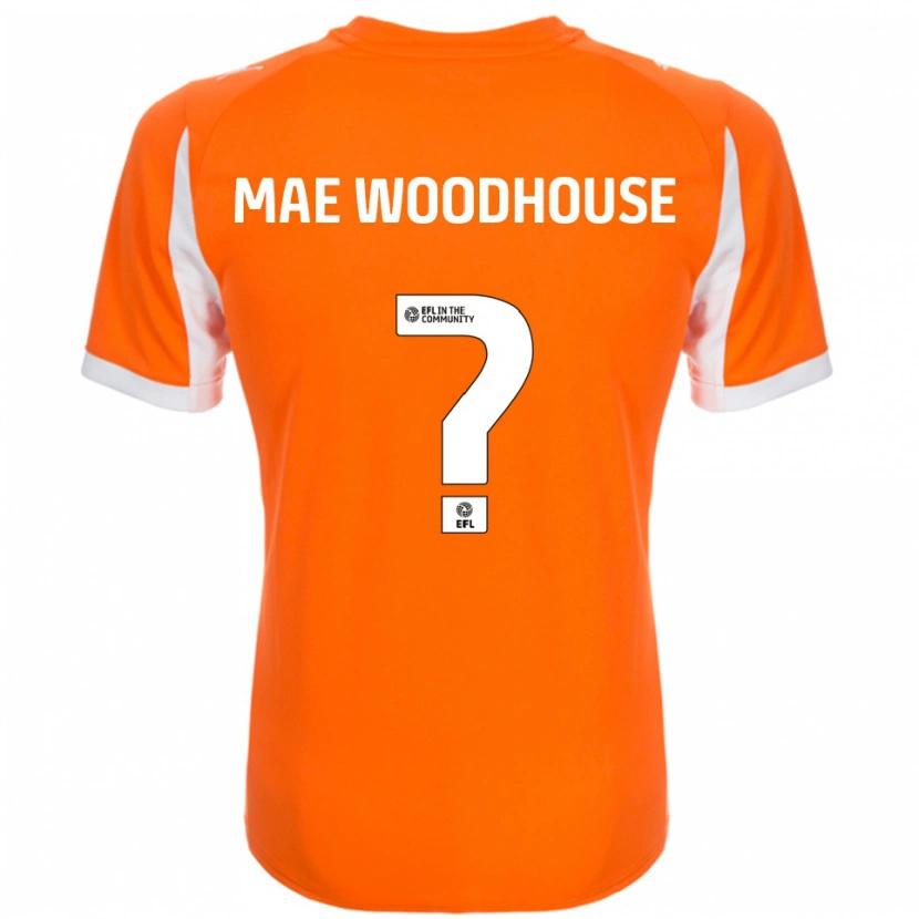 Danxen Mujer Camiseta Evie Mae Woodhouse #0 Naranja Blanco 1ª Equipación 2025/26 La Camisa México