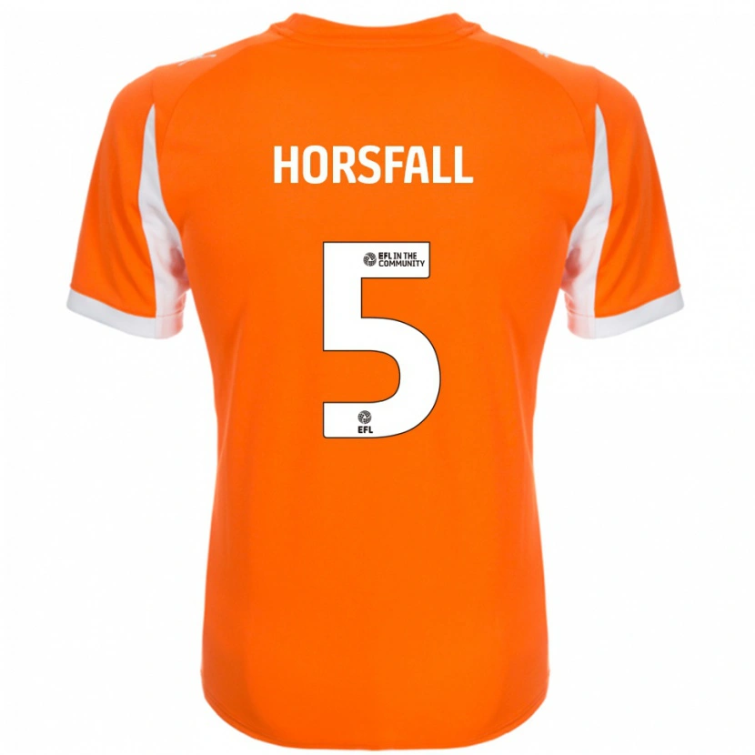 Danxen Mujer Camiseta Fraser Horsfall #5 Naranja Blanco 1ª Equipación 2025/26 La Camisa México