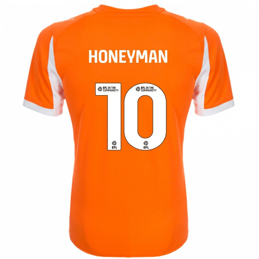 Danxen Mujer Camiseta George Honeyman #10 Naranja Blanco 1ª Equipación 2025/26 La Camisa México
