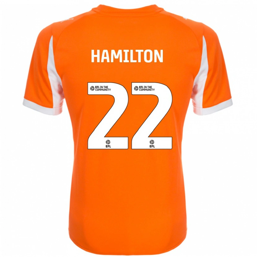 Danxen Mujer Camiseta Cj Hamilton #22 Naranja Blanco 1ª Equipación 2025/26 La Camisa México