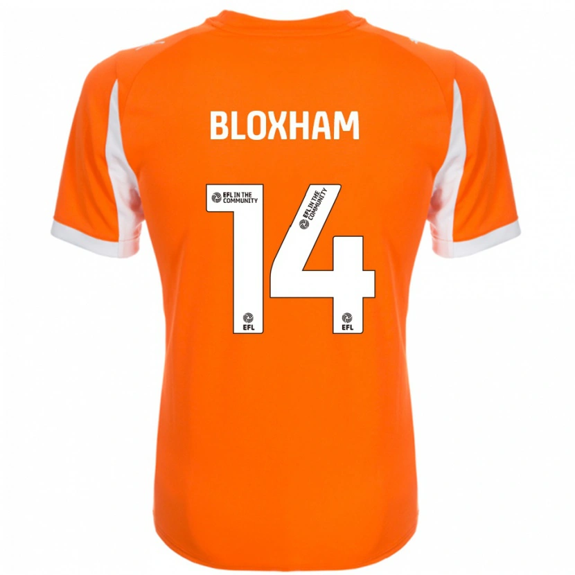 Danxen Mujer Camiseta Tom Bloxham #14 Naranja Blanco 1ª Equipación 2025/26 La Camisa México
