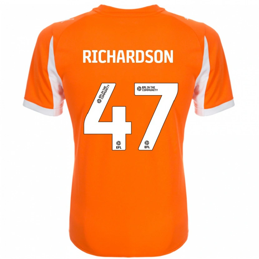 Danxen Mujer Camiseta Jack Richardson #47 Naranja Blanco 1ª Equipación 2025/26 La Camisa México