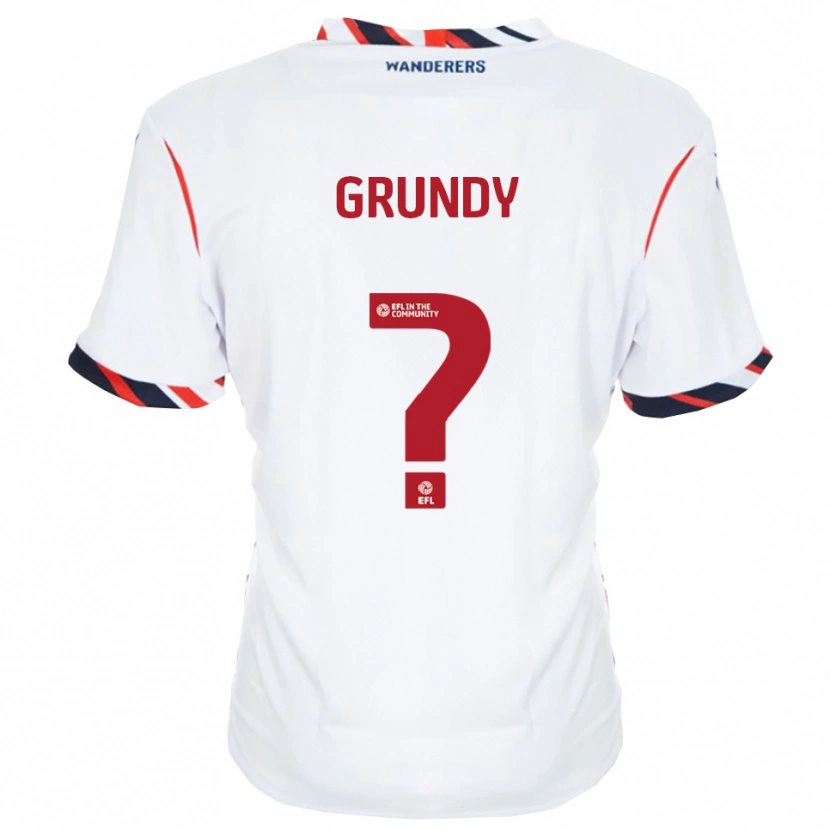 Danxen Mujer Camiseta Grace Grundy #0 Blanco Rojo 1ª Equipación 2025/26 La Camisa México