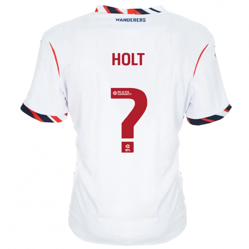 Danxen Mujer Camiseta Katie Holt #0 Blanco Rojo 1ª Equipación 2025/26 La Camisa México