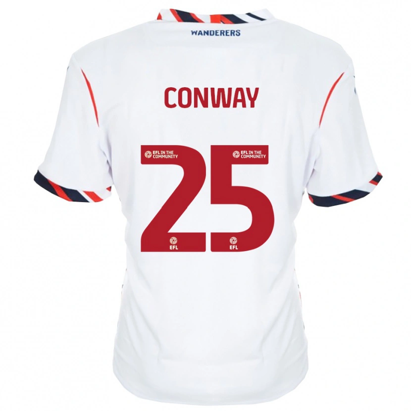 Danxen Mujer Camiseta Max Conway #25 Blanco Rojo 1ª Equipación 2025/26 La Camisa México