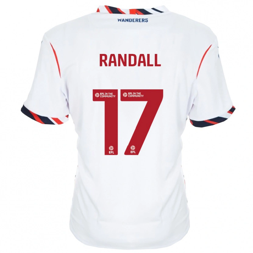 Danxen Mujer Camiseta Joel Randall #17 Blanco Rojo 1ª Equipación 2025/26 La Camisa México