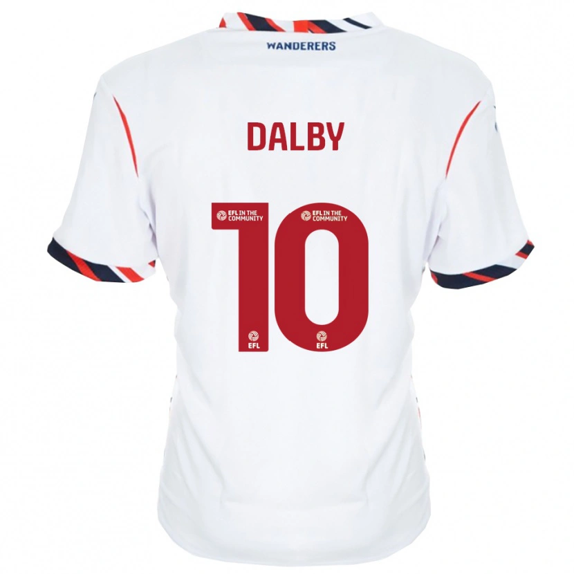 Danxen Mujer Camiseta Sam Dalby #10 Blanco Rojo 1ª Equipación 2025/26 La Camisa México