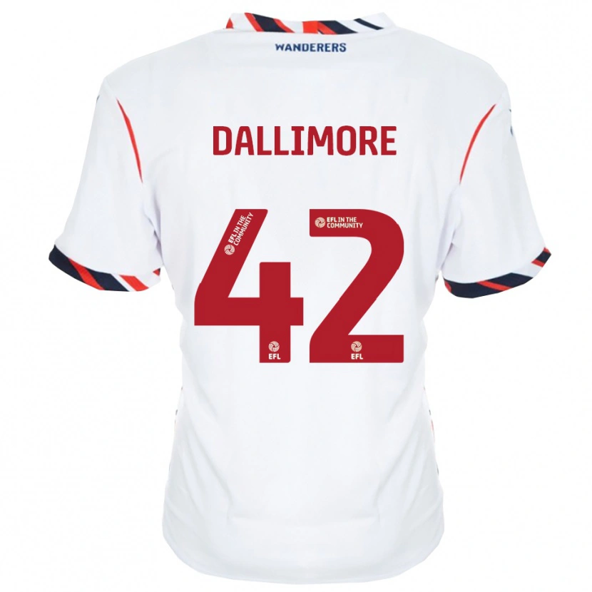 Danxen Mujer Camiseta Jack Dallimore #42 Blanco Rojo 1ª Equipación 2025/26 La Camisa México