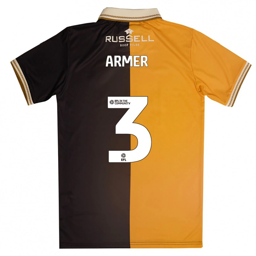 Danxen Mujer Camiseta Jack Armer #3 Amarillo Negro 1ª Equipación 2025/26 La Camisa México