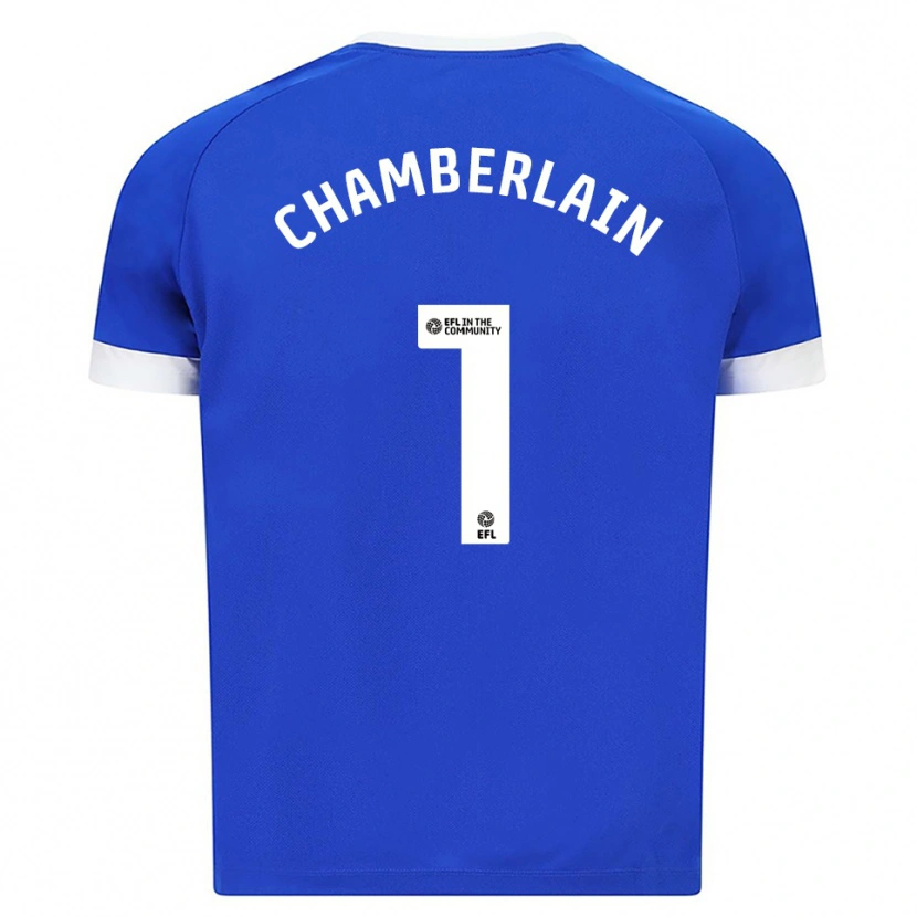 Danxen Mujer Camiseta Ceryn Chamberlain #1 Azul Blanco 1ª Equipación 2025/26 La Camisa México