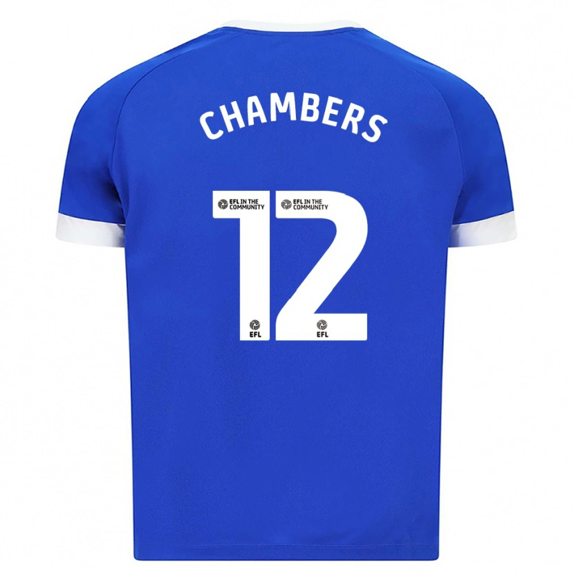 Danxen Mujer Camiseta Calum Chambers #12 Azul Blanco 1ª Equipación 2025/26 La Camisa México