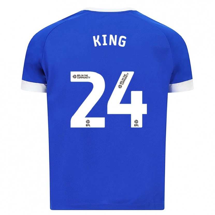 Danxen Mujer Camiseta Eli King #24 Azul Blanco 1ª Equipación 2025/26 La Camisa México