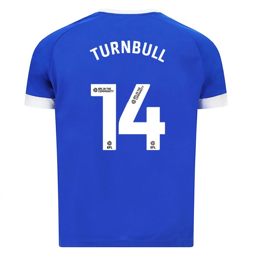 Danxen Mujer Camiseta David Turnbull #14 Azul Blanco 1ª Equipación 2025/26 La Camisa México