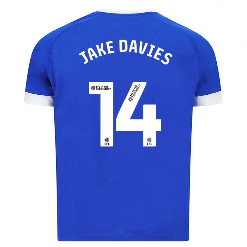 Danxen Mujer Camiseta Jake Davies #14 Azul Blanco 1ª Equipación 2025/26 La Camisa México