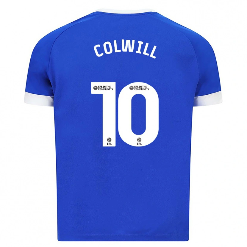 Danxen Mujer Camiseta Rubin Colwill #10 Azul Blanco 1ª Equipación 2025/26 La Camisa México