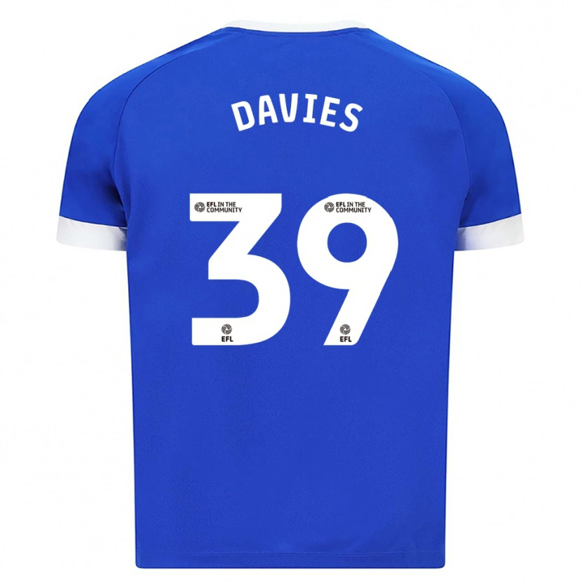 Danxen Mujer Camiseta Isaak Davies #39 Azul Blanco 1ª Equipación 2025/26 La Camisa México