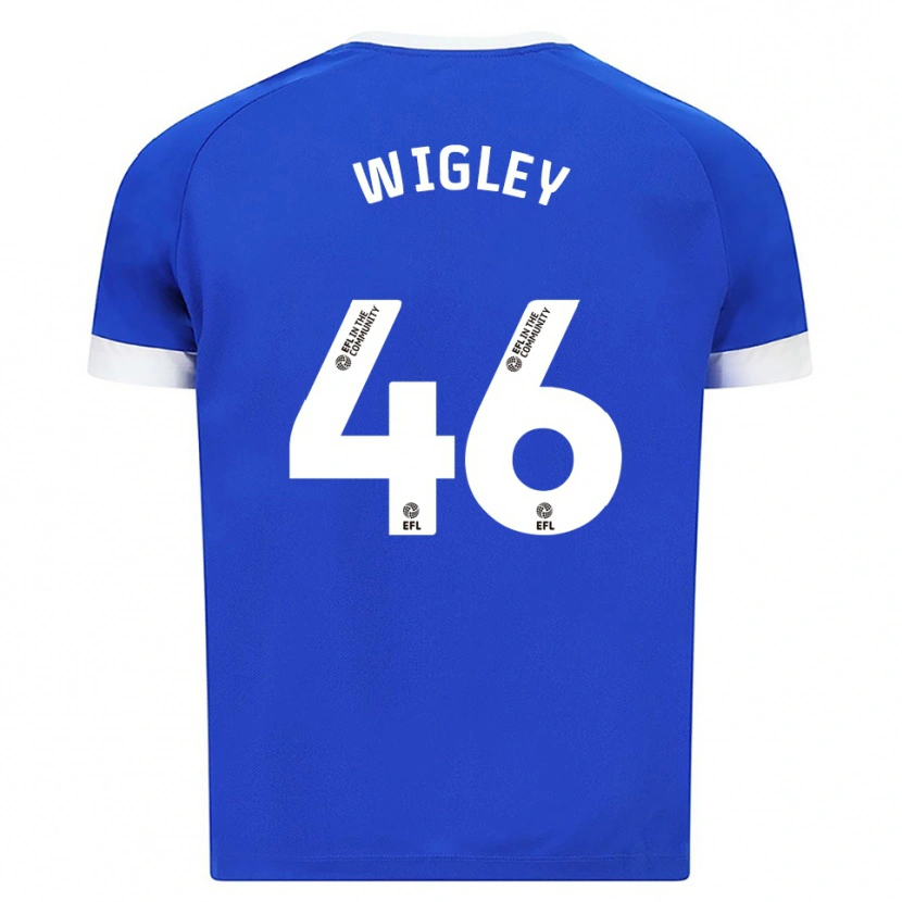 Danxen Mujer Camiseta Morgan Wigley #46 Azul Blanco 1ª Equipación 2025/26 La Camisa México
