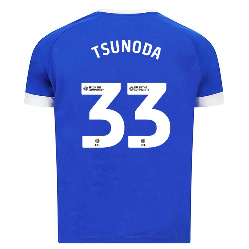 Danxen Mujer Camiseta Ryotaro Tsunoda #33 Azul Blanco 1ª Equipación 2025/26 La Camisa México