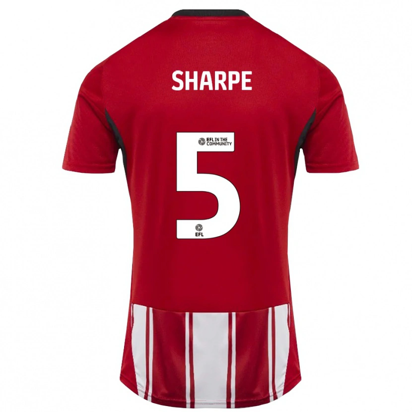 Danxen Mujer Camiseta Manfy Sharpe #5 Rojo Blanco Negro 1ª Equipación 2025/26 La Camisa México