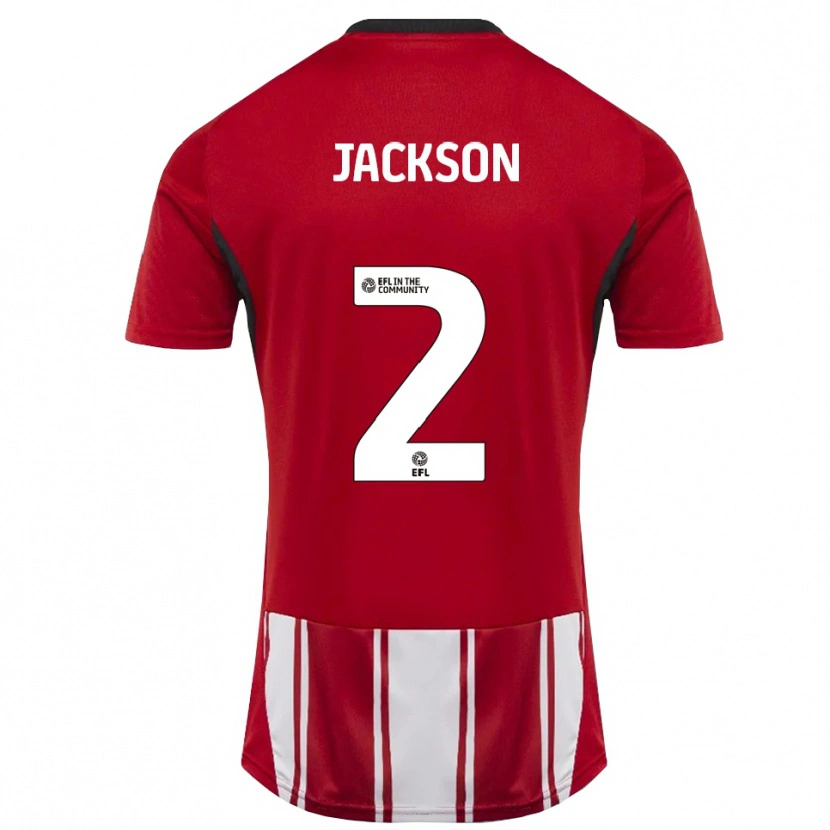 Danxen Mujer Camiseta Bow Jackson #2 Rojo Blanco Negro 1ª Equipación 2025/26 La Camisa México