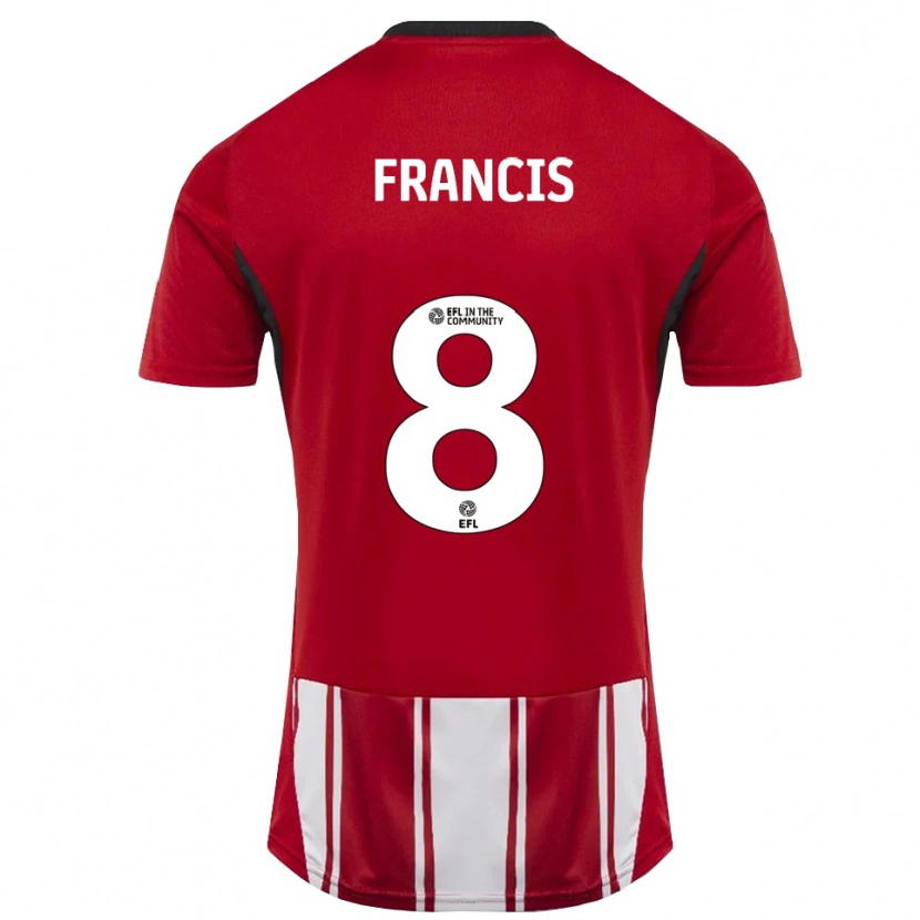 Danxen Mujer Camiseta Ed Francis #8 Rojo Blanco Negro 1ª Equipación 2025/26 La Camisa México