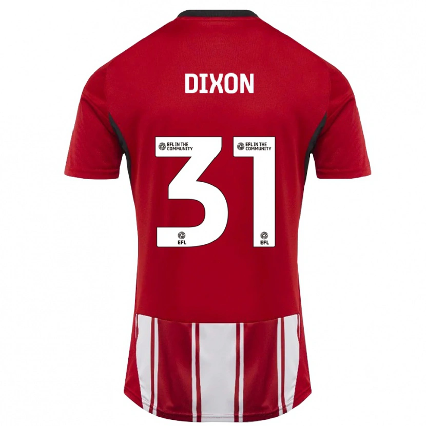 Danxen Mujer Camiseta Ellen Dixon #31 Rojo Blanco Negro 1ª Equipación 2025/26 La Camisa México