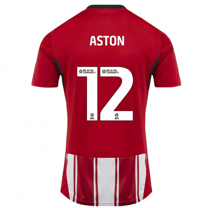 Danxen Mujer Camiseta Logan Aston #12 Rojo Blanco Negro 1ª Equipación 2025/26 La Camisa México
