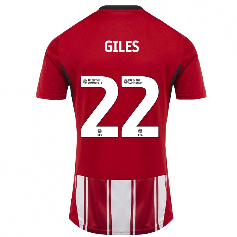 Danxen Mujer Camiseta Olivia Giles #22 Rojo Blanco Negro 1ª Equipación 2025/26 La Camisa México