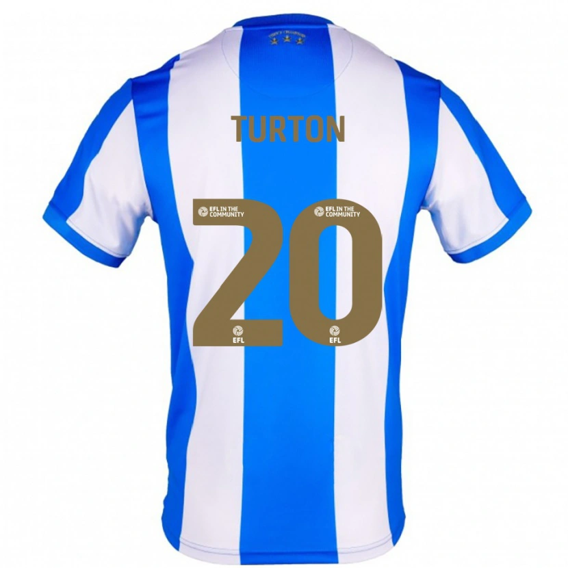 Danxen Mujer Camiseta Ollie Turton #20 Azul Blanco 1ª Equipación 2025/26 La Camisa México