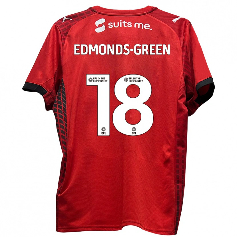 Danxen Mujer Camiseta Rarmani Edmonds-Green #18 Rojo Negro 1ª Equipación 2025/26 La Camisa México