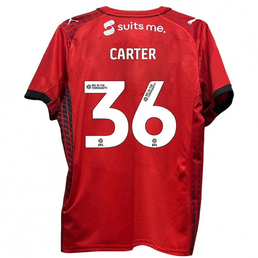 Danxen Mujer Camiseta Dan Carter #36 Rojo Negro 1ª Equipación 2025/26 La Camisa México