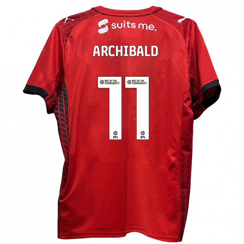 Danxen Mujer Camiseta Theo Archibald #11 Rojo Negro 1ª Equipación 2025/26 La Camisa México