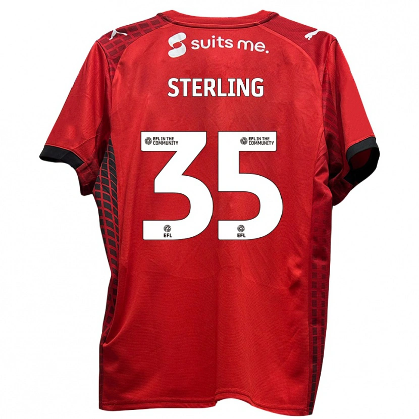 Danxen Mujer Camiseta Aaron Sterling #35 Rojo Negro 1ª Equipación 2025/26 La Camisa México