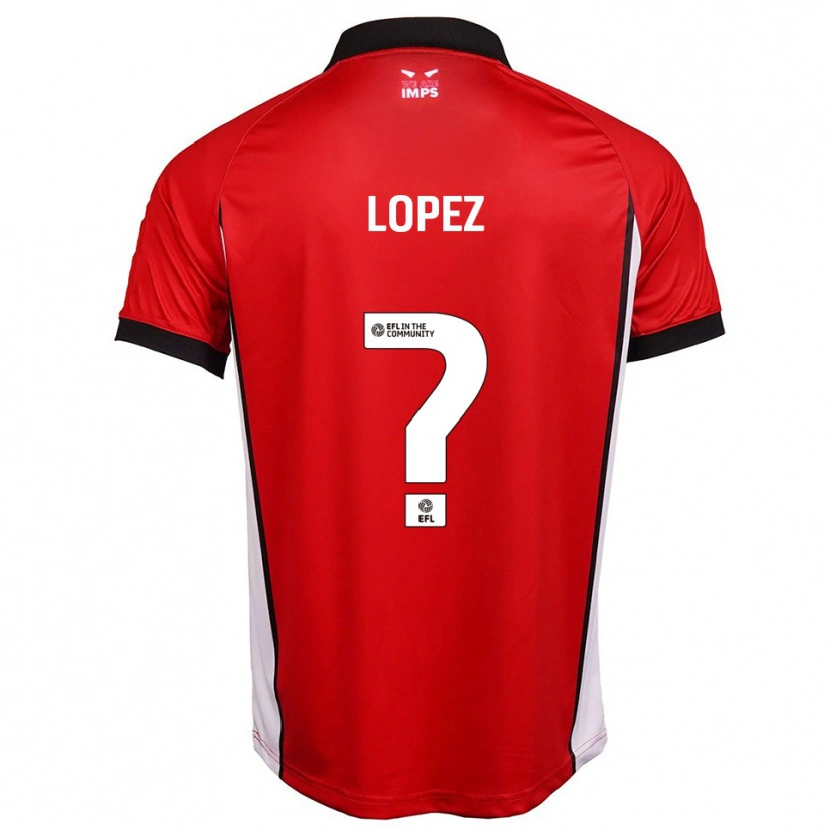 Danxen Mujer Camiseta Jersey Lopez #0 Rojo Blanco 1ª Equipación 2025/26 La Camisa México