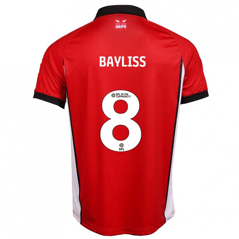 Danxen Mujer Camiseta Tom Bayliss #8 Rojo Blanco 1ª Equipación 2025/26 La Camisa México