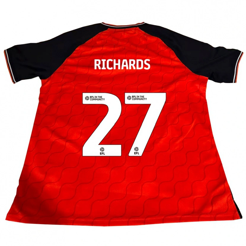 Danxen Mujer Camiseta Jake Richards #27 Naranja Negro Blanco 1ª Equipación 2025/26 La Camisa México