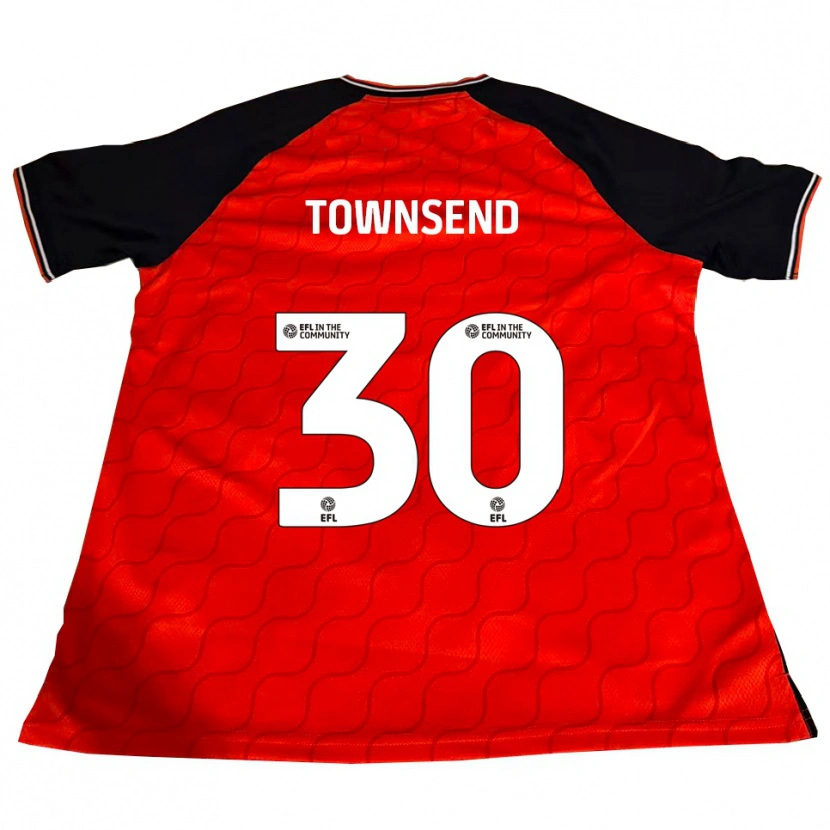 Danxen Mujer Camiseta Andros Townsend #30 Naranja Negro Blanco 1ª Equipación 2025/26 La Camisa México
