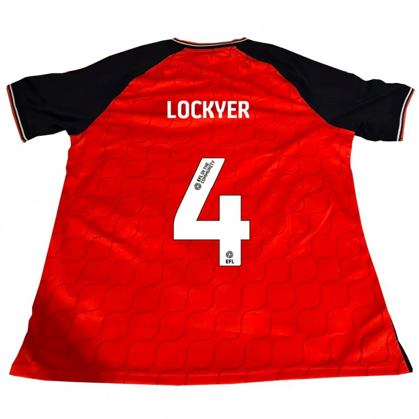 Danxen Mujer Camiseta Tom Lockyer #4 Naranja Negro Blanco 1ª Equipación 2025/26 La Camisa México