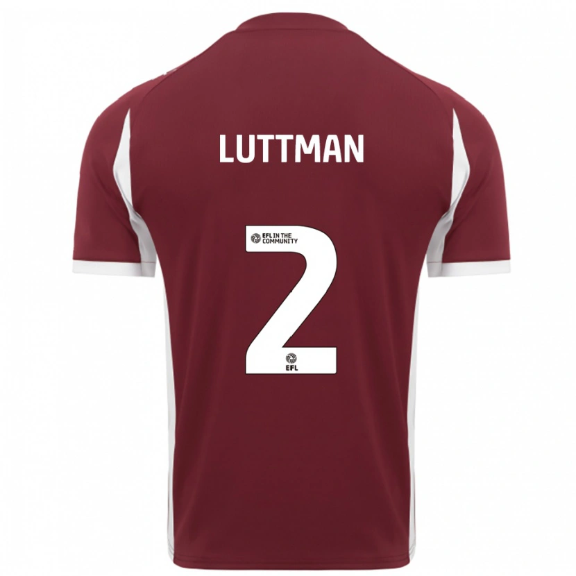 Danxen Mujer Camiseta Bianca Luttman #2 Borgoña Blanco 1ª Equipación 2025/26 La Camisa México