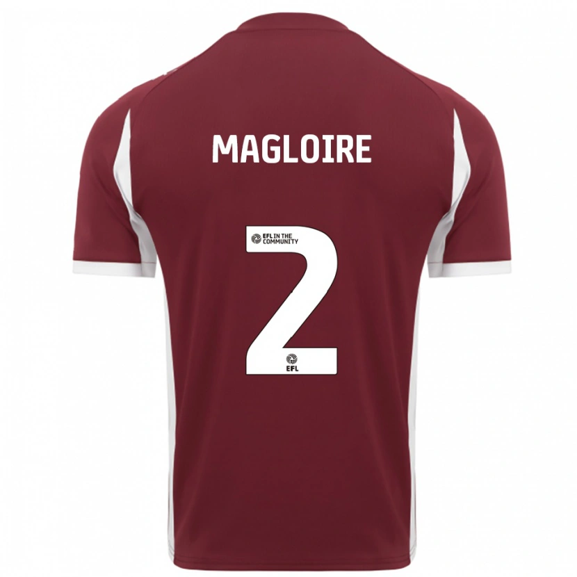 Danxen Mujer Camiseta Tyler Magloire #2 Borgoña Blanco 1ª Equipación 2025/26 La Camisa México