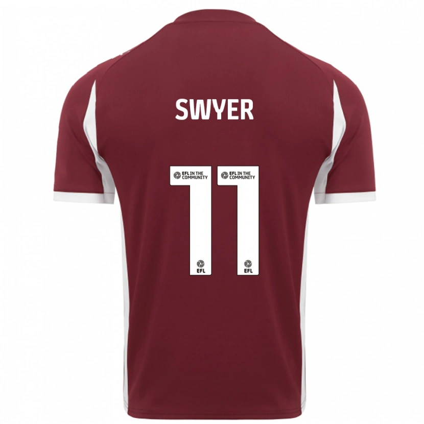Danxen Mujer Camiseta Kamarai Swyer #11 Borgoña Blanco 1ª Equipación 2025/26 La Camisa México