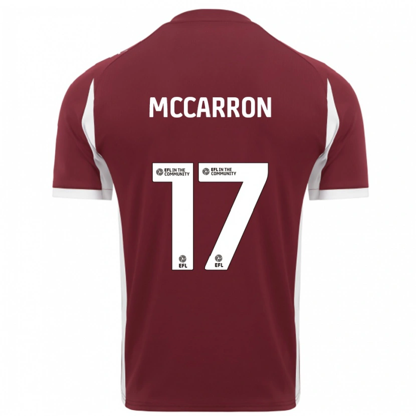 Danxen Mujer Camiseta Liam Mccarron #17 Borgoña Blanco 1ª Equipación 2025/26 La Camisa México