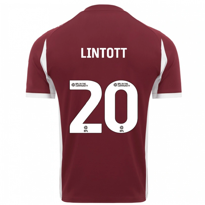 Danxen Mujer Camiseta Harvey Lintott #20 Borgoña Blanco 1ª Equipación 2025/26 La Camisa México