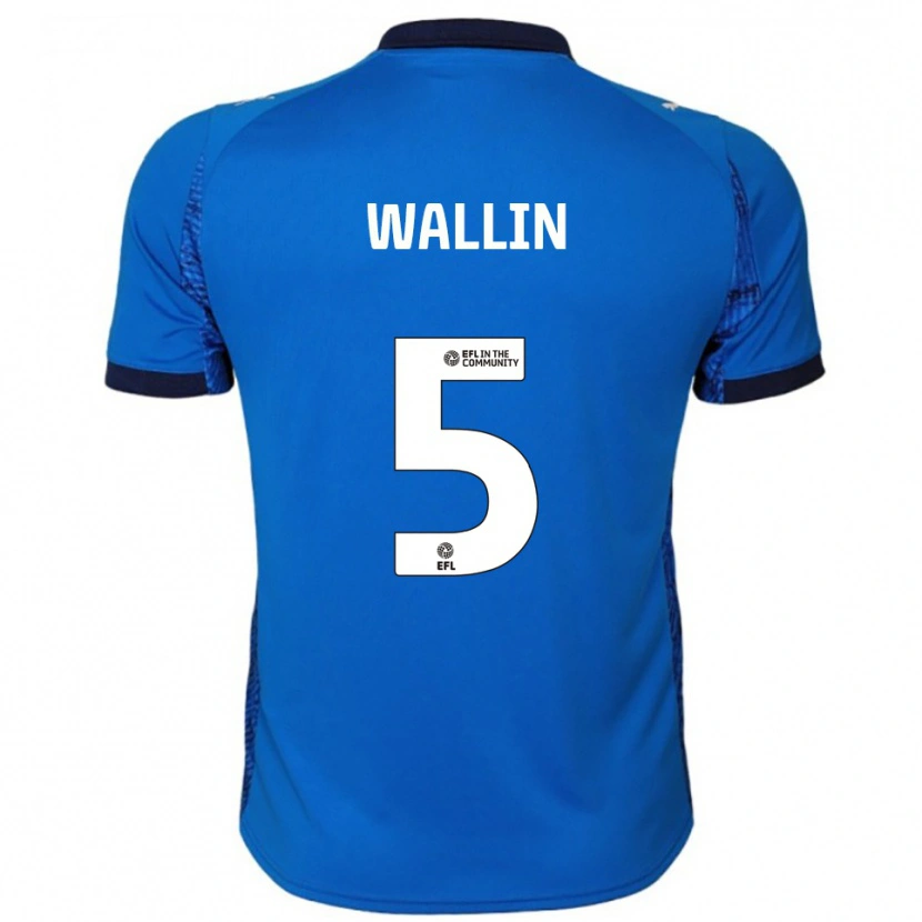 Danxen Mujer Camiseta Oscar Wallin #5 Azul Blanco 1ª Equipación 2025/26 La Camisa México