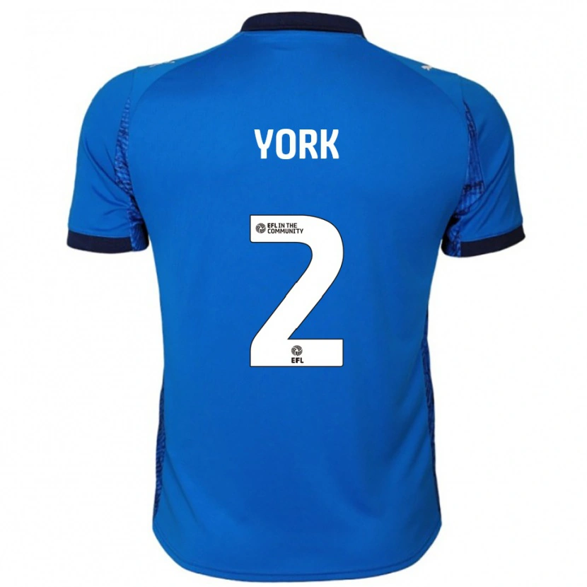 Danxen Mujer Camiseta Ellie York #2 Azul Blanco 1ª Equipación 2025/26 La Camisa México
