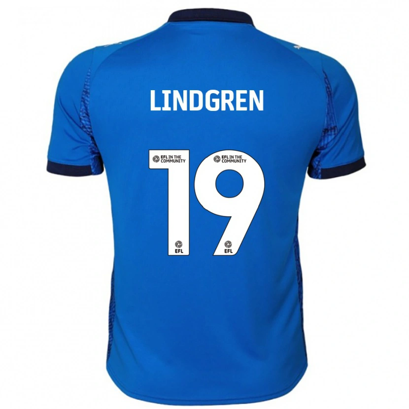 Danxen Mujer Camiseta Gustav Lindgren #19 Azul Blanco 1ª Equipación 2025/26 La Camisa México