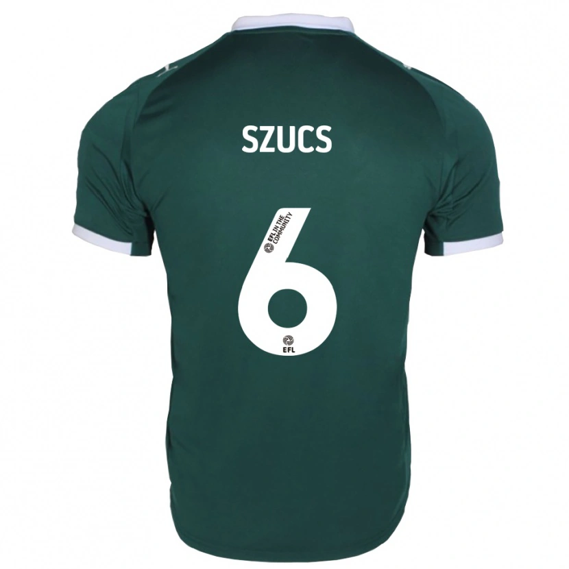 Danxen Mujer Camiseta Kornél Szűcs #6 Verde Blanco 1ª Equipación 2025/26 La Camisa México