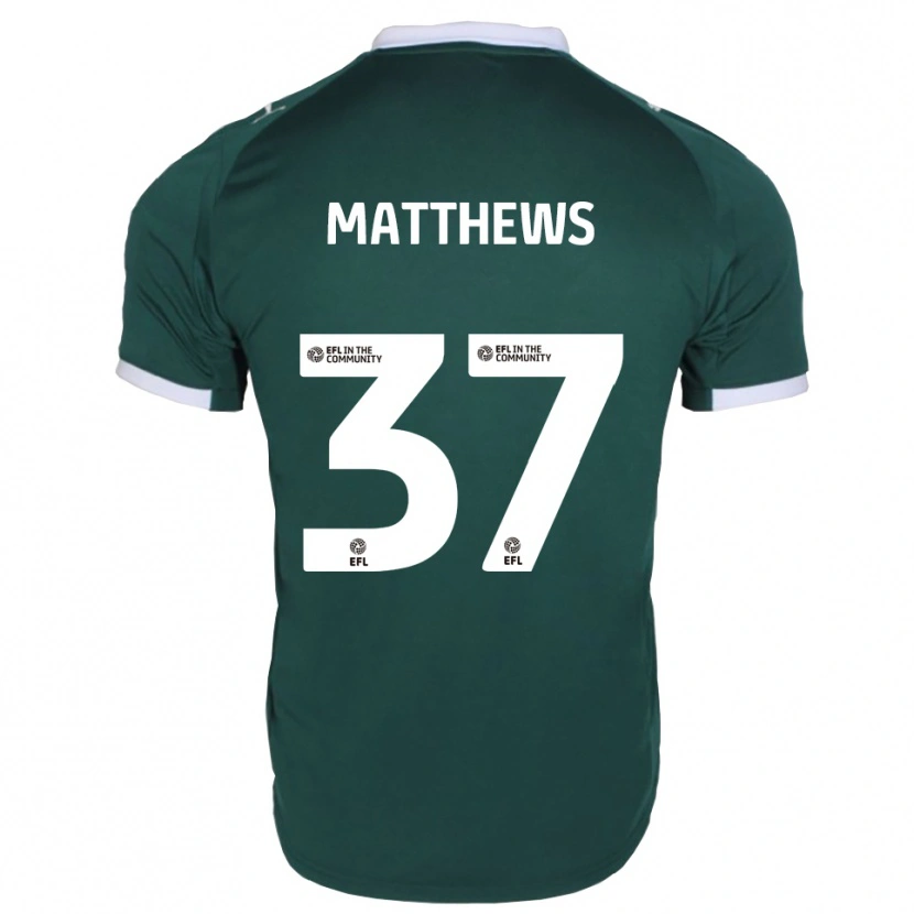Danxen Mujer Camiseta Jack Matthews #37 Verde Blanco 1ª Equipación 2025/26 La Camisa México